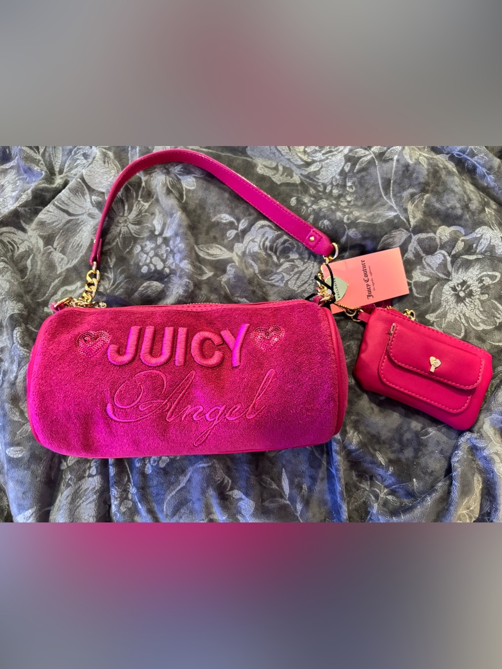 Juicy couture pink barrel bag NWT